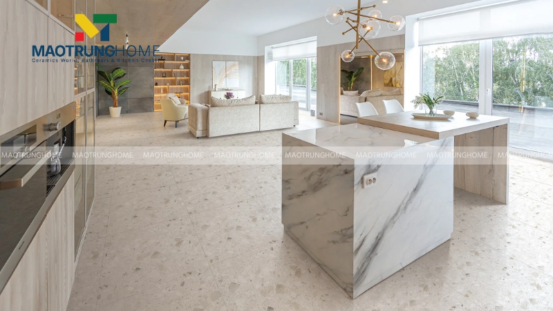 Mẫu gạch granite 600x600 bề mặt matt hoặc nhám chống trơn (Mẫu 3)
