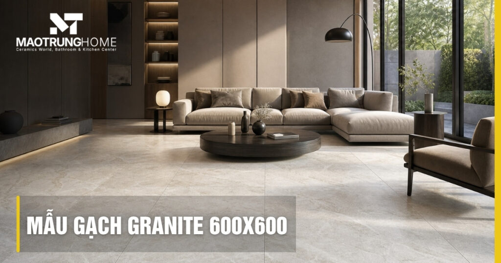 Mẫu gạch granite 600x600 đẹp: Báo giá và tư vấn chọn mua 2026