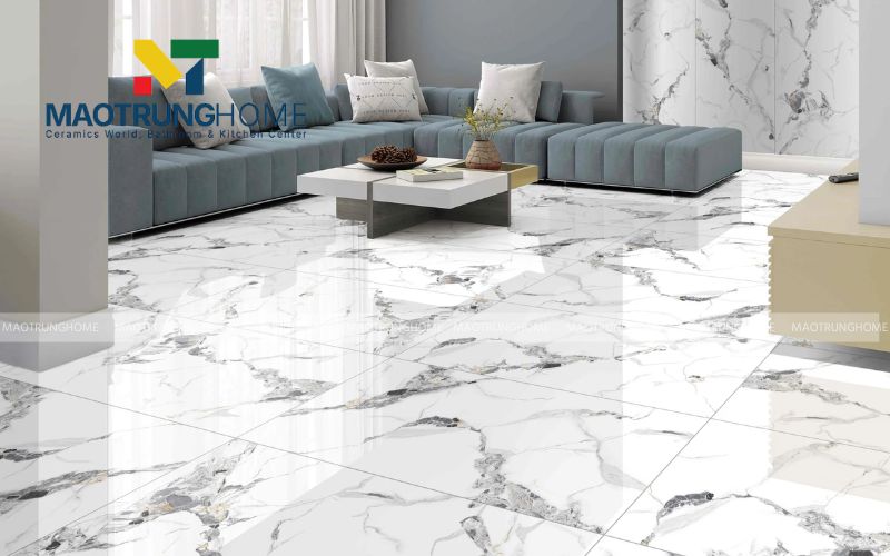 Ngôi nhà tỏa sáng nhờ gạch giả đá cẩm thạch bóng bẩy