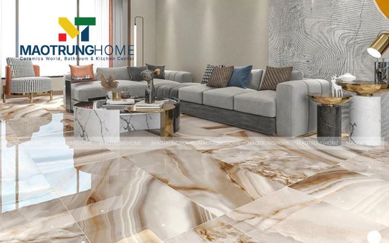 Ứng dụng gạch granite bóng kính vân đá tự nhiên