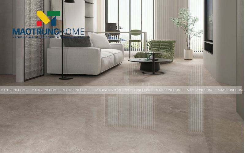 Không gian liền mạch ấn tượng với gạch kích thước lớn