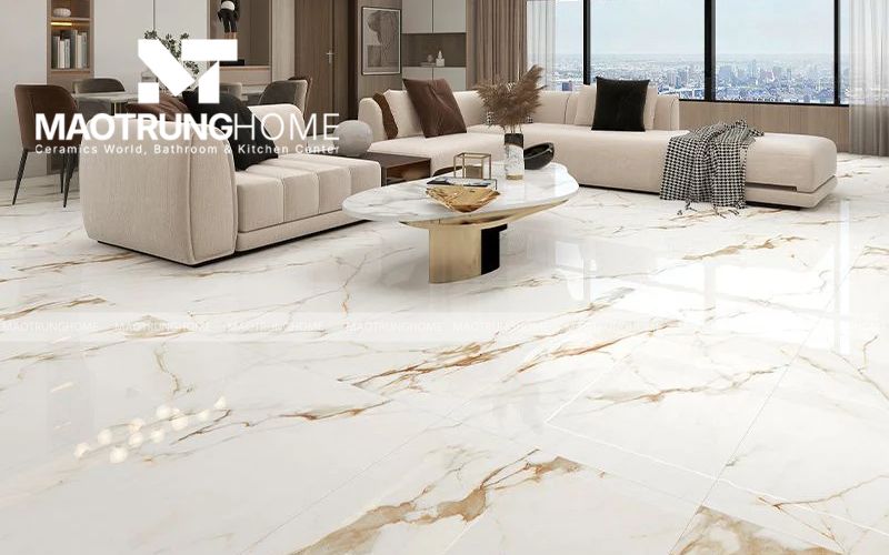 Hiệu ứng tuyệt vời từ việc sử dụng gạch lát nền khổ lớn