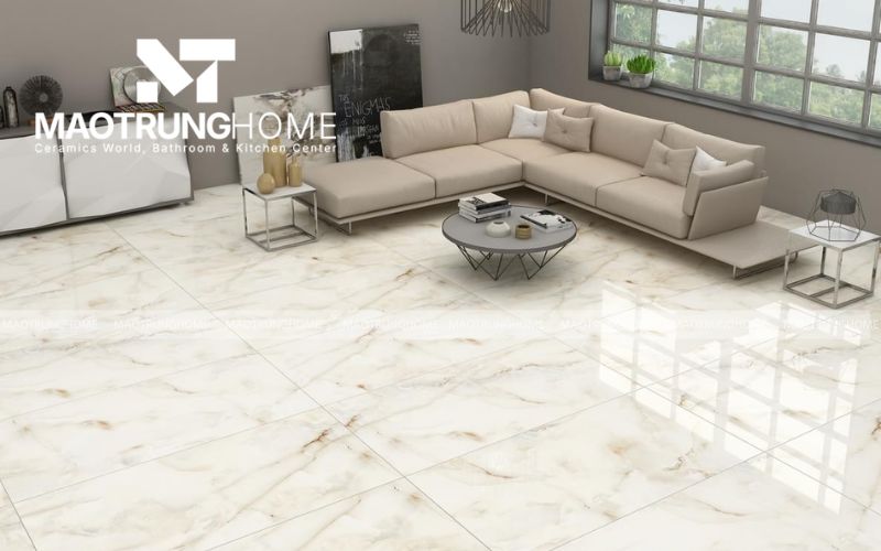 Ứng dụng gạch granite màu kem cho nhà phố hiện đại