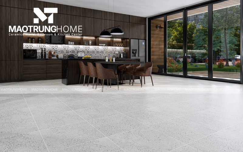 Gạch granite bóng mờ cho khu bếp