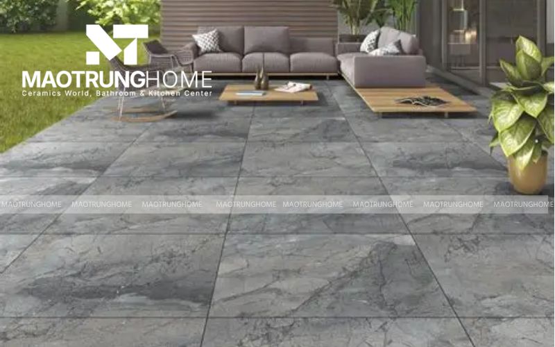 Sự góp mặt của gạch chống trơn vân đá tự nhiên mộc mạc
