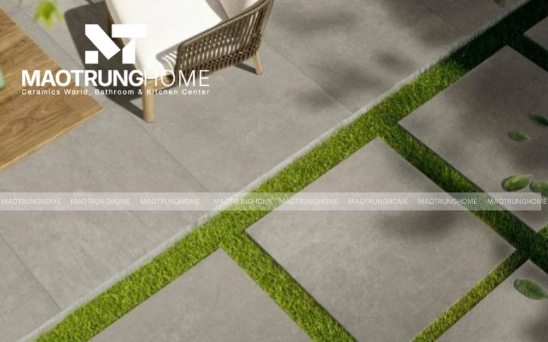 Ứng dụng gạch 20mm lát sân vườn