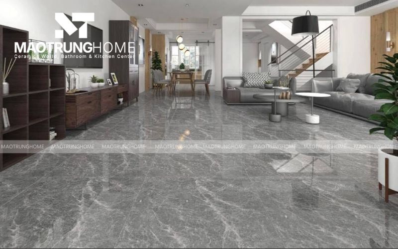 Gạch granite tone xám đậm chất hiện đại