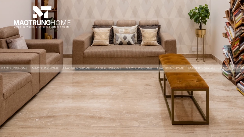 Mẫu gạch granite giả gỗ cho phòng khách (Mẫu 1)