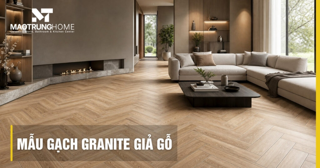 Top mẫu gạch granite giả gỗ bền đẹp, xu hướng mới 2026