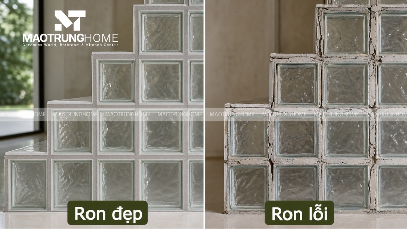 Lỗi 2: Bỏ qua phần ron và khung hoàn thiện