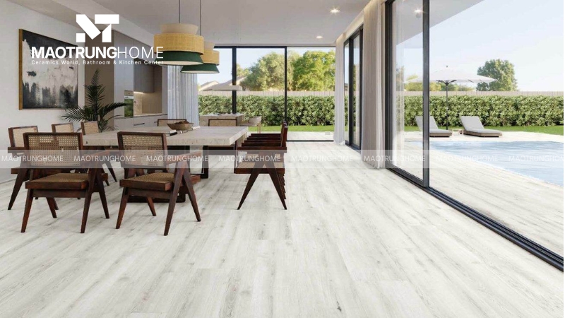 Mẫu gạch vân gỗ cho không gian ấm và dễ ở (Mẫu 4)