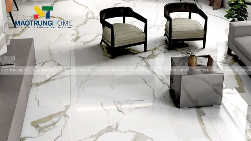 Mẫu gạch marble-look cho không gian sang và sáng (Mẫu 1)