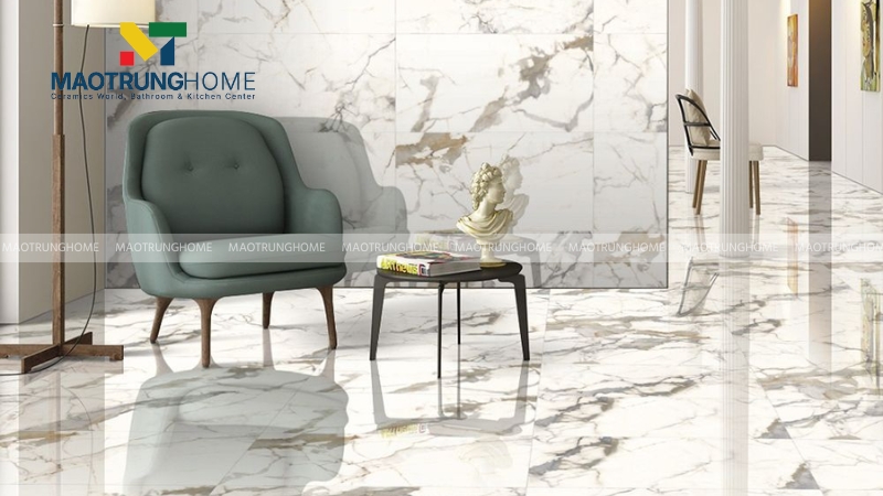 Mẫu gạch marble-look cho không gian sang và sáng (Mẫu 3)