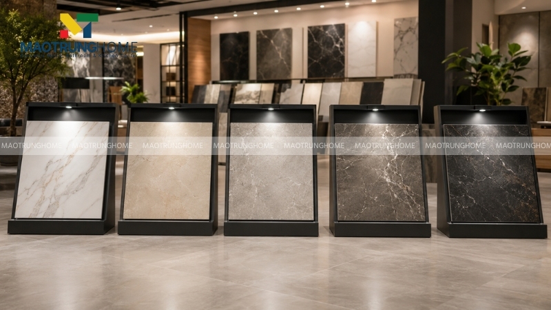 Gạch vân đá tự nhiên hợp phong cách modern, tối giản, Japandi và nhà phố