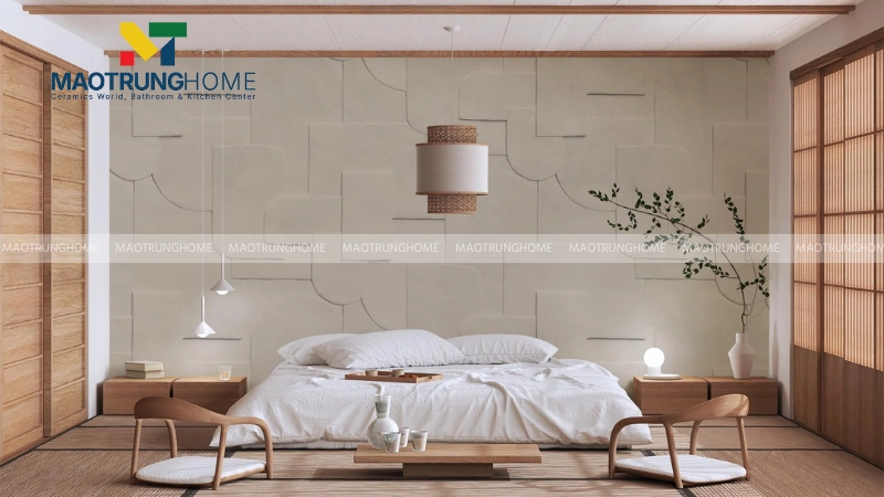 Chọn gạch lát nền phong cách Japandi cho phòng ngủ