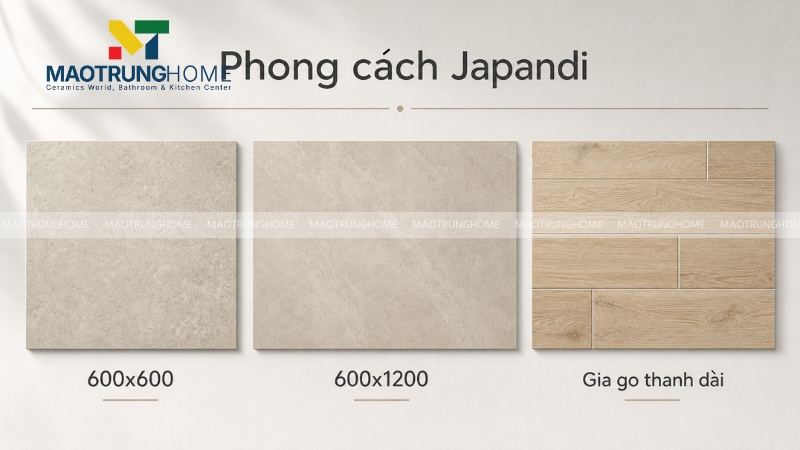 Kích thước gạch ảnh hưởng cảm nhận không gian