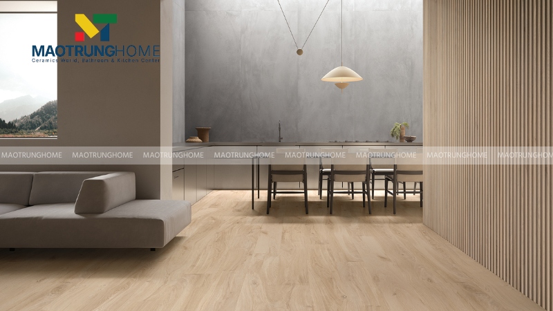 Gạch giả gỗ tông trầm ấm (Mẫu 1)