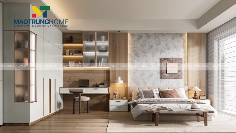 Mẫu gạch Minimalism cho phòng ngủ (Mẫu 4)