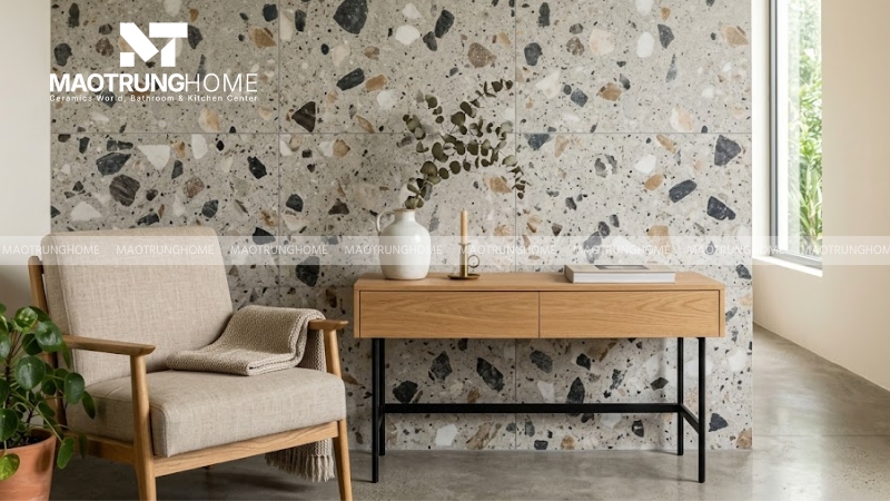 Mẫu terrazzo hạt lớn, nổi bật (Mẫu 1)