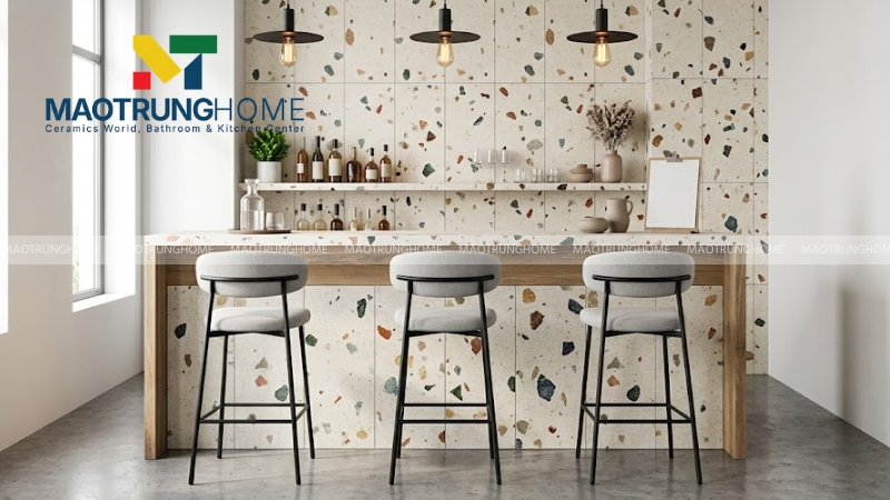 Mẫu terrazzo hạt lớn, nổi bật (Mẫu 2)