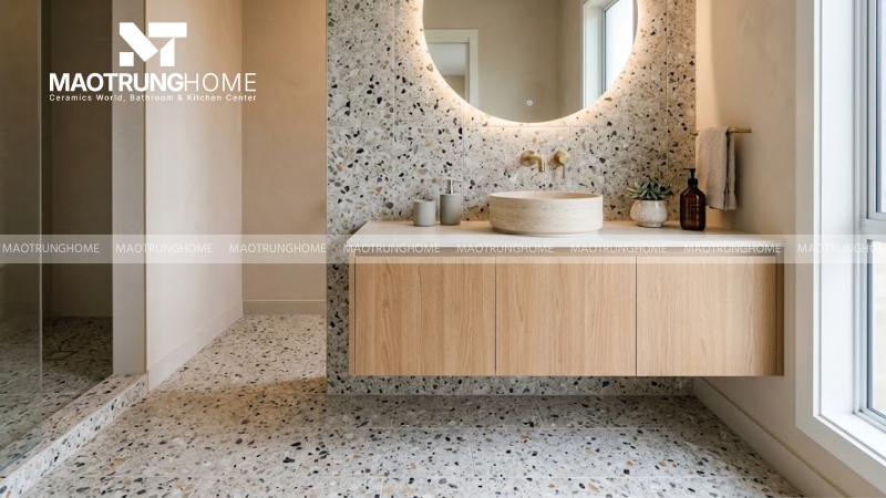 Mẫu terrazzo hạt lớn, nổi bật (Mẫu 3)