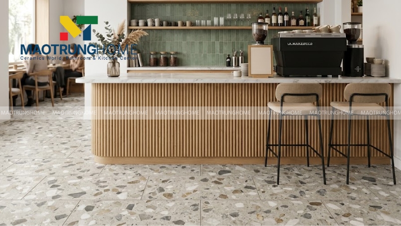 Mẫu terrazzo hạt lớn, nổi bật (Mẫu 4)
