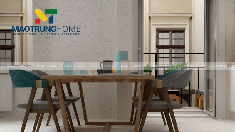 Mẫu nền sáng: Trắng, kem, be terrazzo (Mẫu 3)