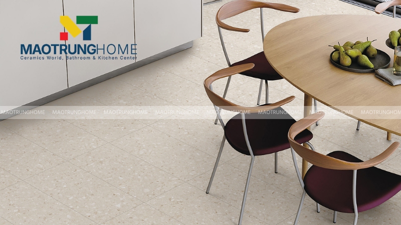 Mẫu nền sáng: Trắng, kem, be terrazzo (Mẫu 4)