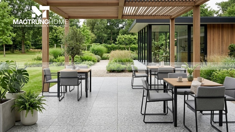 Mẫu gạch terrazzo 400x400 trơn hoặc hạt đá lấm tấm (Mẫu 7)