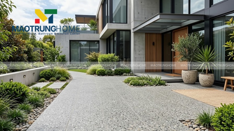 Chọn gạch terrazzo cho sân nhà, sân trước, lối đi dân dụng