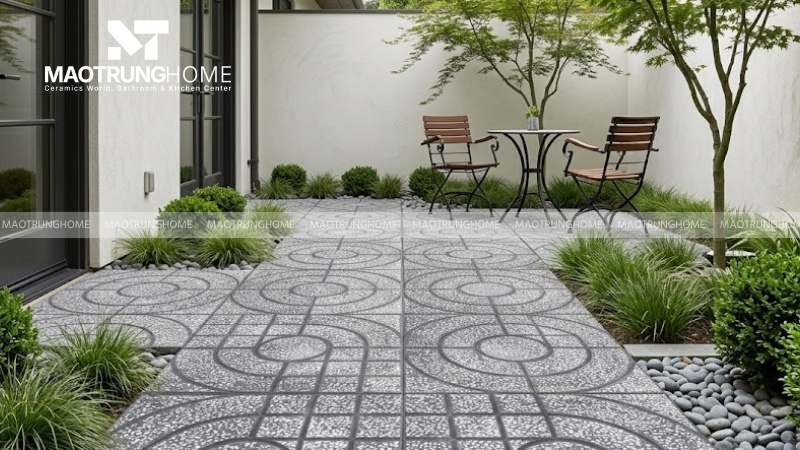 Mẫu gạch terrazzo 400x400 mắt nai, mắt phụng, rẻ quạt (Mẫu 2)
