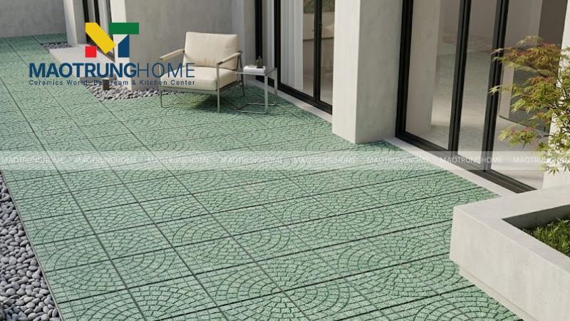Mẫu gạch terrazzo 400x400 mắt nai, mắt phụng, rẻ quạt (Mẫu 5)