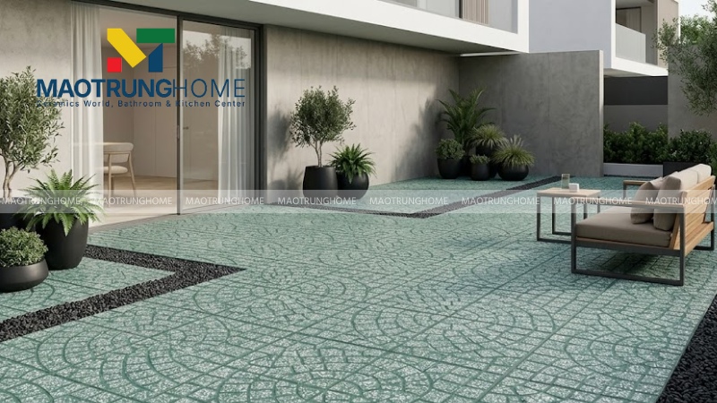 Mẫu gạch terrazzo 400x400 mắt nai, mắt phụng, rẻ quạt (Mẫu 7)