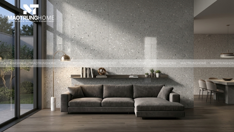 Mẫu terrazzo xám đậm