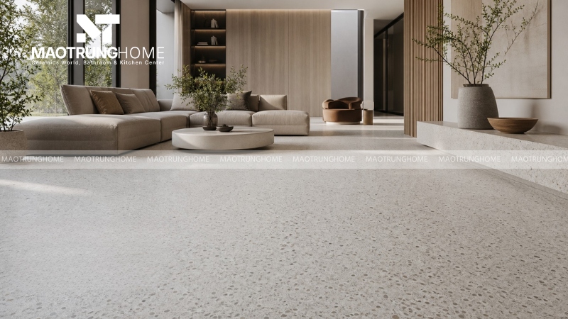 Mẫu terrazzo hạt nhỏ cho nền nhà tinh tế, ít rối mắt (Mẫu 1)