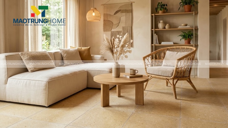 Mẫu terrazzo tông ấm cho không gian gần gũi (Mẫu 4)