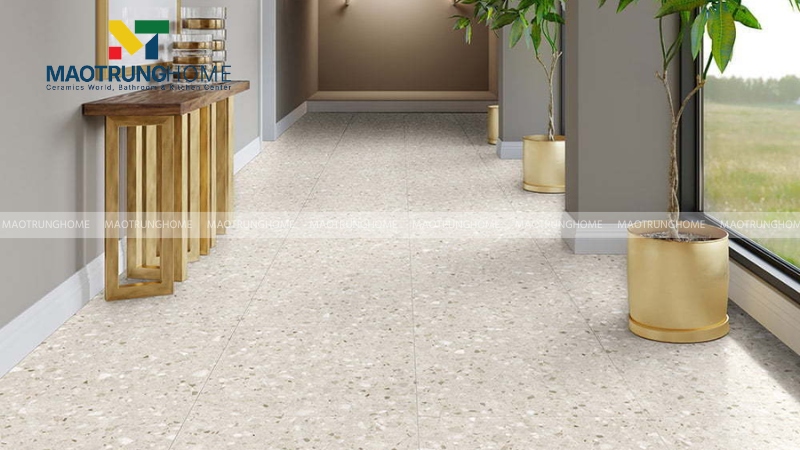 Mẫu terrazzo nền sáng cho không gian cần độ thoáng (Mẫu 2)