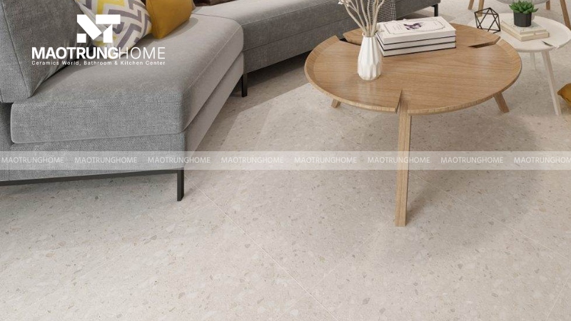 Mẫu terrazzo nền sáng cho không gian cần độ thoáng (Mẫu 4)