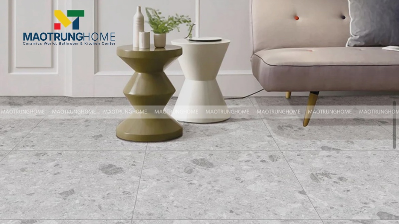 Mẫu terrazzo xám hiện đại, dễ phối nội thất (Mẫu 2)