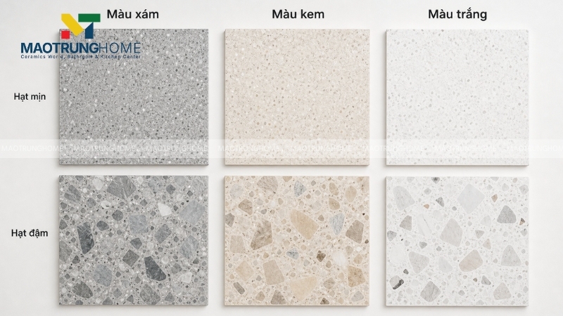 Mẫu gạch terrazzo 800x800 theo từng nhóm màu