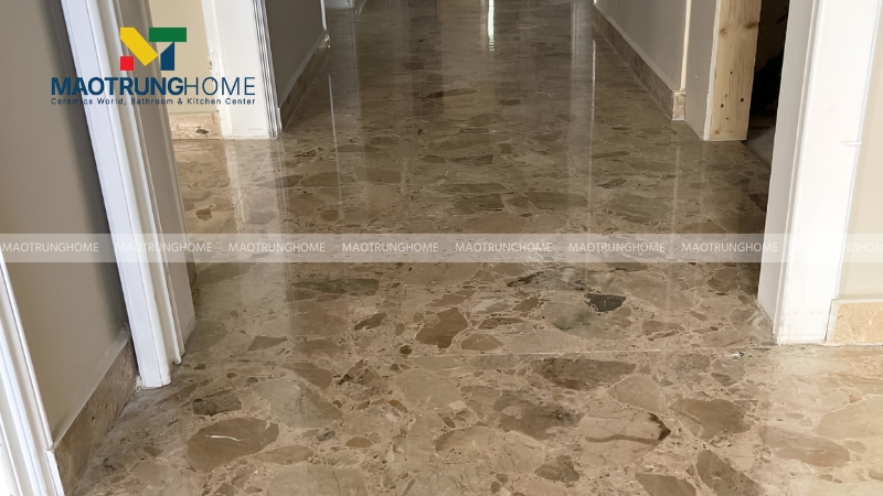 Mẫu terrazzo bóng hạt lớn, tương phản cao (Mẫu 4)