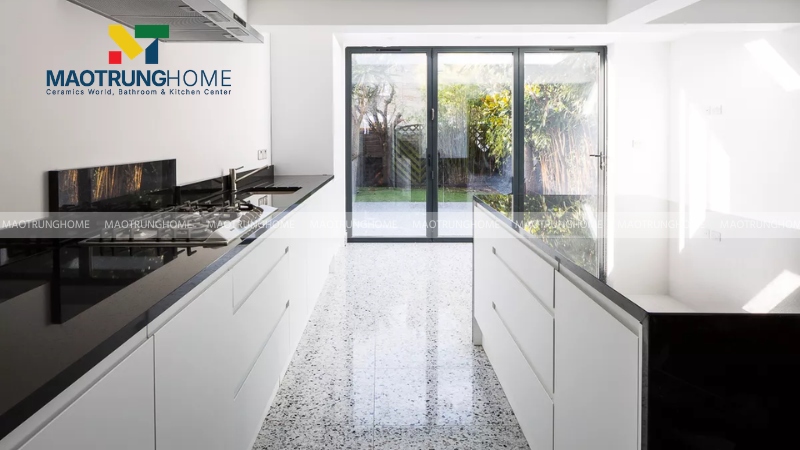 Chọn gạch Terrazzo bóng cho khu vực bếp