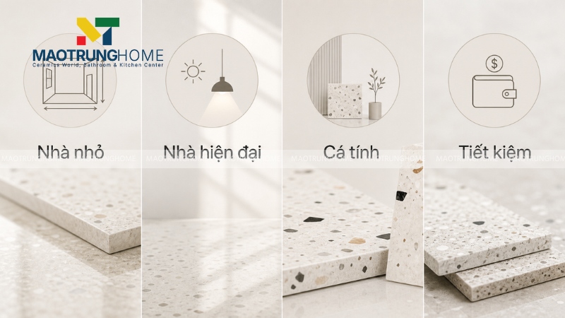 Bảng chọn nhanh gạch terrazzo bóng theo nhu cầu