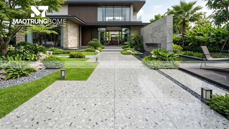 Mẫu gạch terrazzo mài bề mặt, thẩm mỹ cao (Mẫu 4)