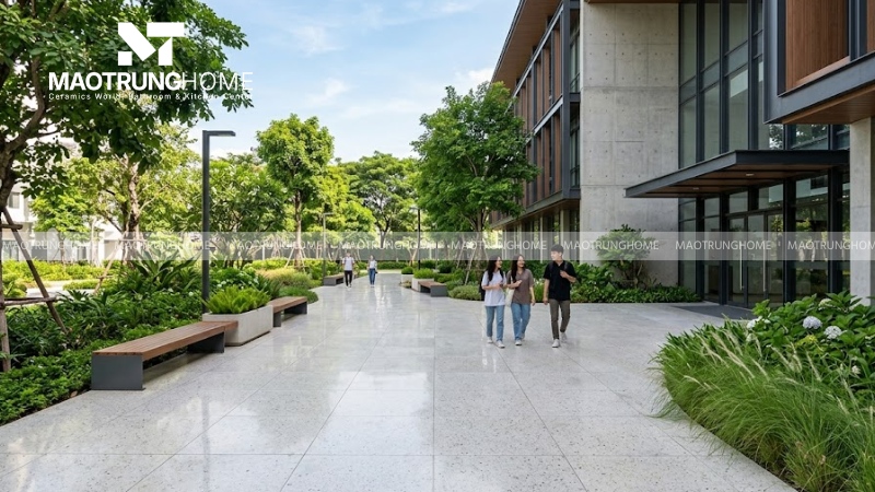 Mẫu gạch terrazzo trơn màu phổ thông (Mẫu 3)