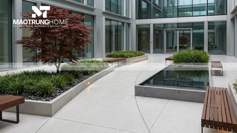Mẫu gạch terrazzo trơn màu phổ thông (Mẫu 5)
