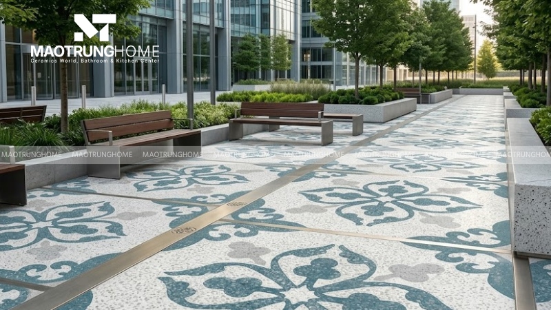 Mẫu gạch terrazzo họa tiết trang trí (Mẫu 4)