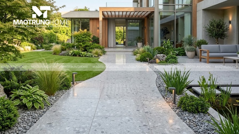 Mẫu gạch terrazzo mài bề mặt, thẩm mỹ cao (Mẫu 2)