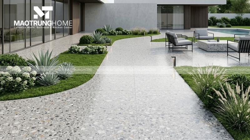 Mẫu gạch terrazzo mài bề mặt, thẩm mỹ cao (Mẫu 3)
