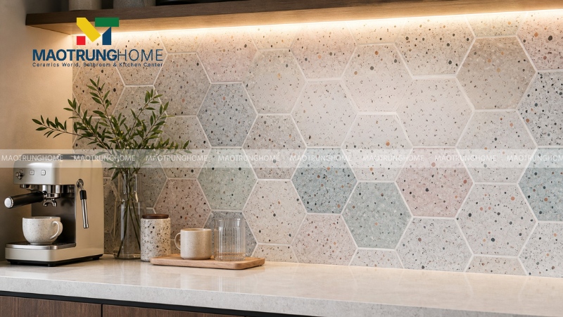 Mẫu terrazzo pastel hoặc đa sắc tạo điểm nhấn (Mẫu 1)